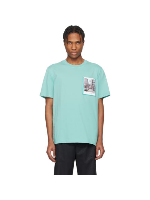 Helmut Lang Blue Brooklyn Postcard T-shirt