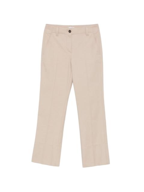 Brunello Cucinelli pressed-crease straight-leg trousers