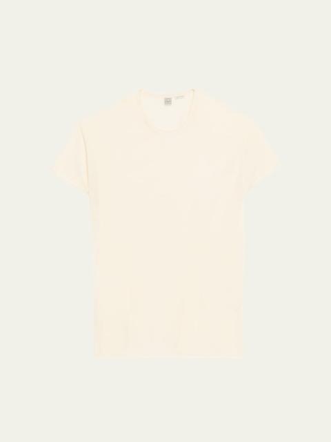 TOTEME Short-Sleeved Silk and Cotton T-Shirt