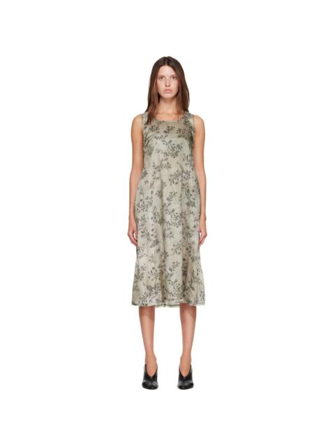 R13 Green Sleeveless Midi Dress