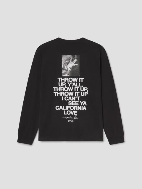 AGOLDE AGOLDE X TUPAC THROW IT UP LONG SLEEVE TEE IN WASHED BLACK