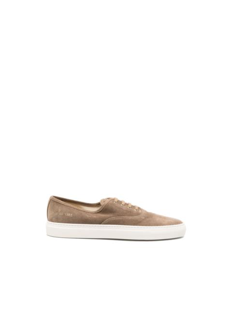 Common Projects Four Hole laced suede sneakers