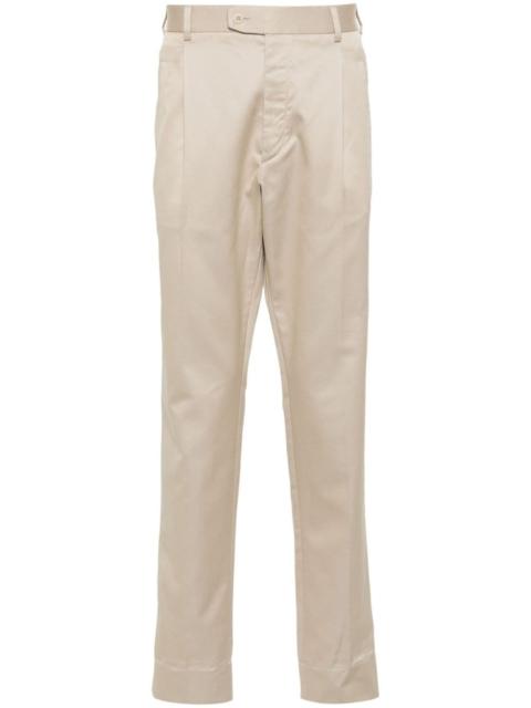 Brioni slim-fit cotton tailored trousers
