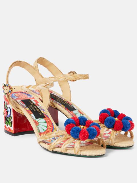 Dolce & Gabbana 60 slingback raffia sandals