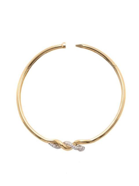 DAVID WEBB Diamond Two Tone Nail Collar Necklace