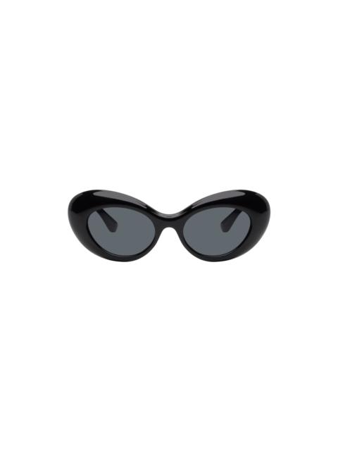 Black 'La Medusa' Oval Sunglasses