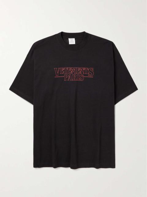 VETEMENTS Cotton-Jersey T-Shirt