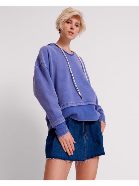 ONE TEASPOON Pleated Micro Denim Mini Skirt - Blue Moon