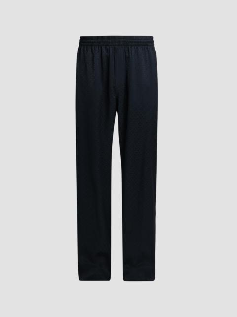 CASABLANCA Men's Monogram Satin Trousers - Dark Navy