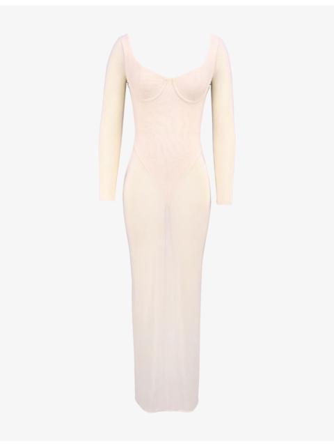 House of CB Everly Semi-Sheer Mesh Maxi Dress