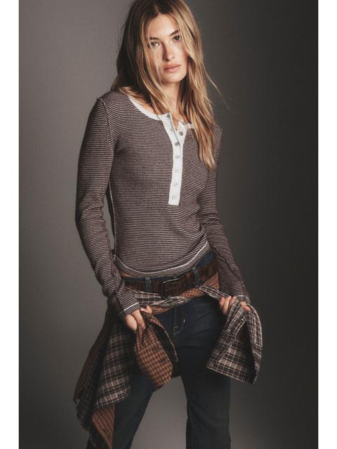 FREE PEOPLE We The Free Hudson Striped Cashmere Henley