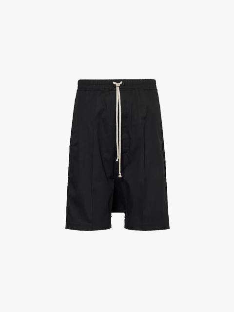 Rick Owens Drawstring-waist regular-fit mid-rise cotton shorts