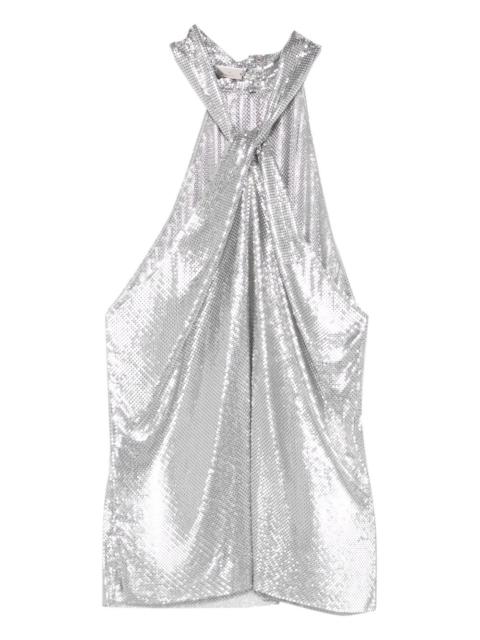 rabanne halterneck chainmail blouse