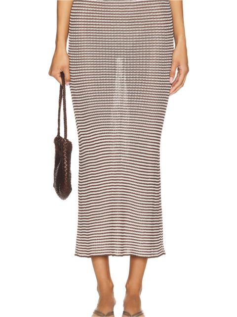 CALLE DEL MAR Micro Stripe Rib Skirt
