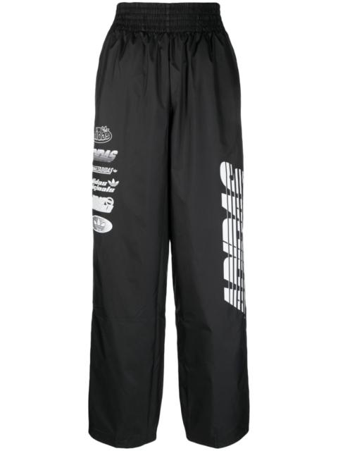 adidas logo-print elastic-waist track pants