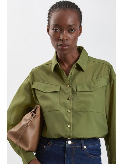 KAREN MILLEN Trim Detail Organdie Shirt
