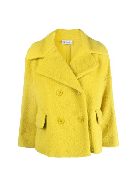 REDValentino textured double-breasted virgin wool jacket
