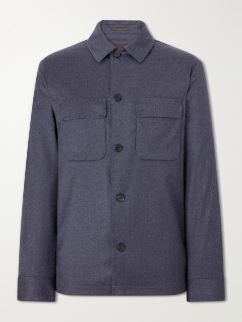SLOWEAR Stretch-Wool Flannel Overshirt