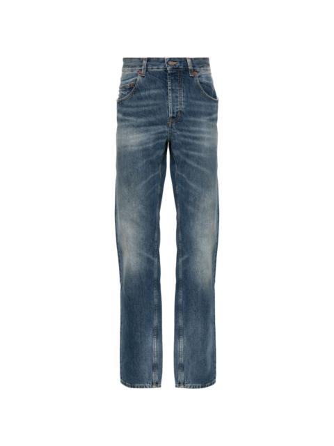low-rise straight-leg jeans