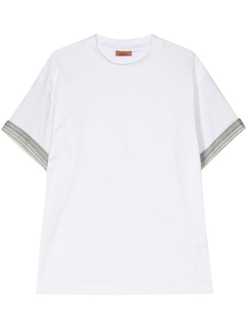 Missoni chevron knit-detailed cotton T-shirt