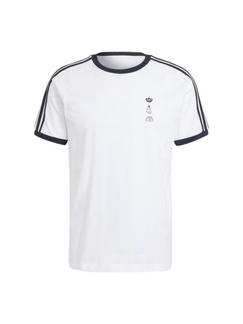 adidas adidas Mickey Mouse x Originals 3-Stripes Tee 'White' IY2270