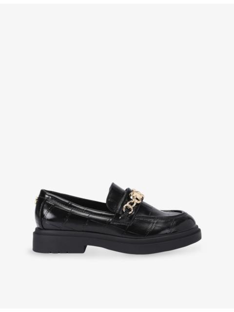 STEVE MADDEN Pre-Launch Faux-Leather Flat Loafers