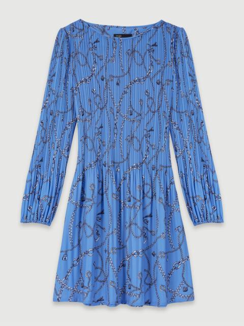 maje Patterned pleated dress