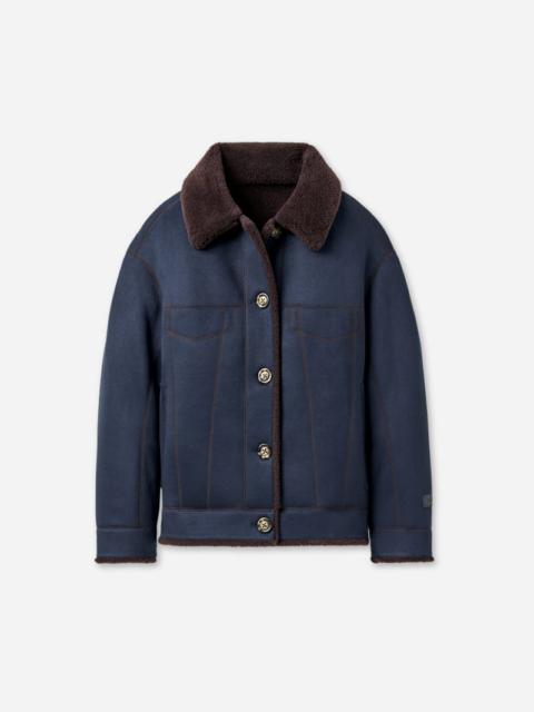 UGG ® Women's Frankie Reversible Trucker Jacket in Mariner/Dark Caramel