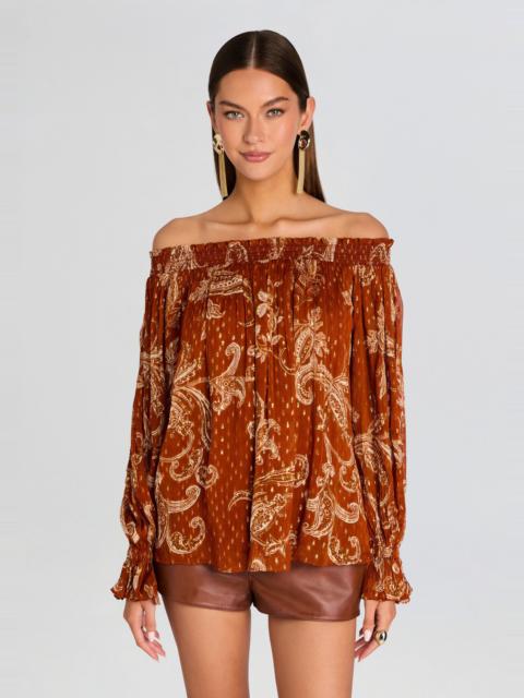 HEMANT & NANDITA LEYA SMOCKED TOP