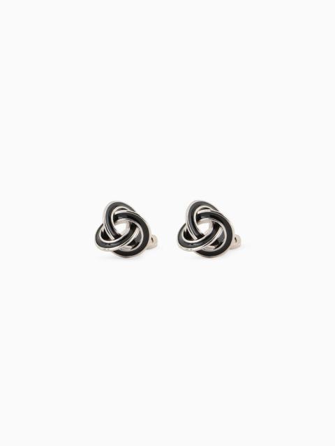 GIORGIO ARMANI Sterling silver knot-shaped cufflinks