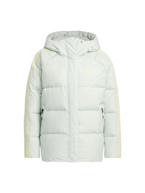 (WMNS) adidas 3-Stripes Puffy Down Jacket 'Green' HN2084