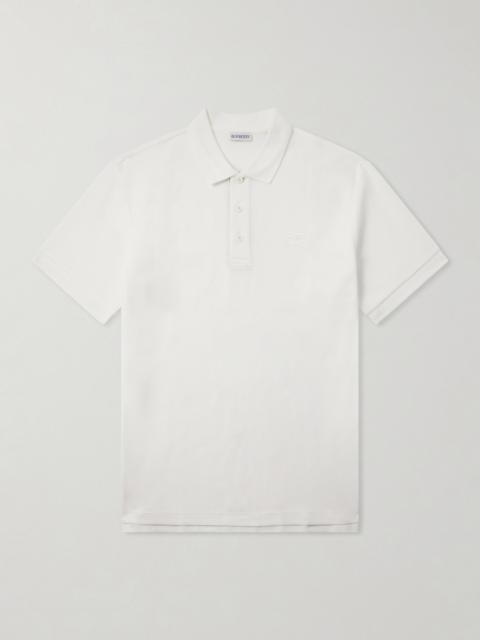 Burberry Eddie Logo-Embroidered Cotton-Piqué Polo Shirt