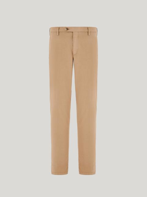 Canali DUNE REGULAR FIT CHINO PANTS IN COTTON AND SILK GABARDINE