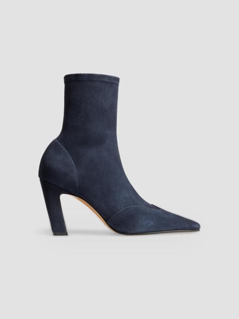 KHAITE Women's Nevada 85MM Stretch Suede Ankle Boots - Midnight Navy