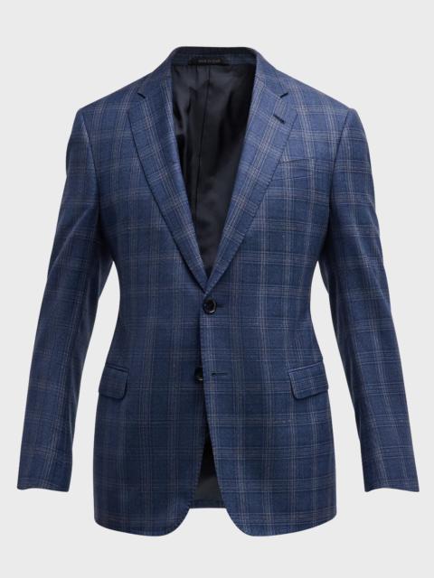 GIORGIO ARMANI Men's Plaid Wool-Cashmere Sport Coat