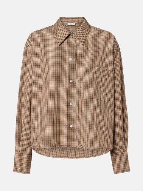 Vince Checked cotton-blend shirt