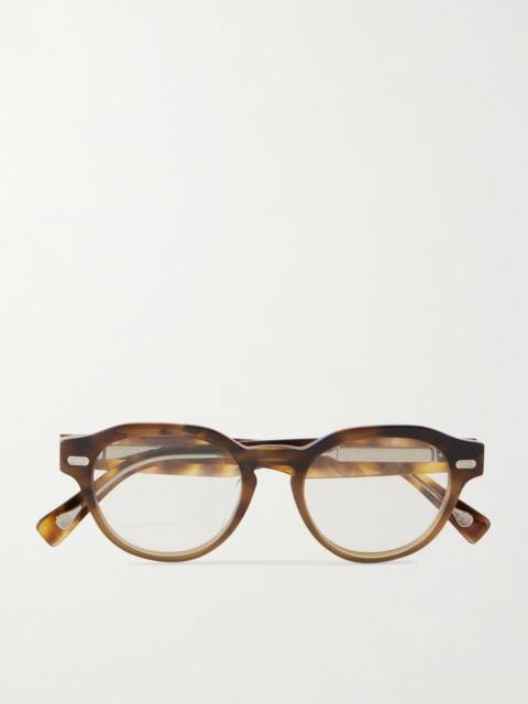Brunello Cucinelli Round-Frame Acetate Glasses Brown
