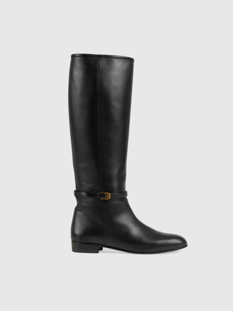 GUCCI Women's knee-high boot with Gucci print