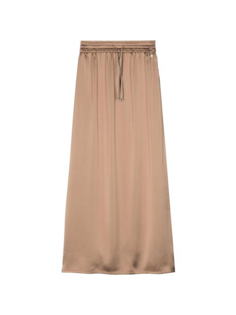 Herno elasticated-waist satin skirt