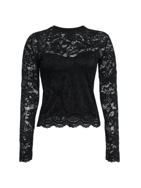 GENERATION LOVE Women's Clayton Floral Lace Top - Black