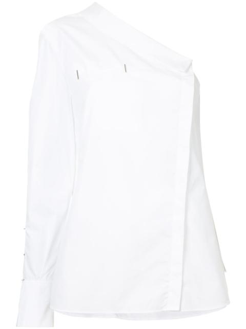 MUGLER asymmetric one-shoulder shirt