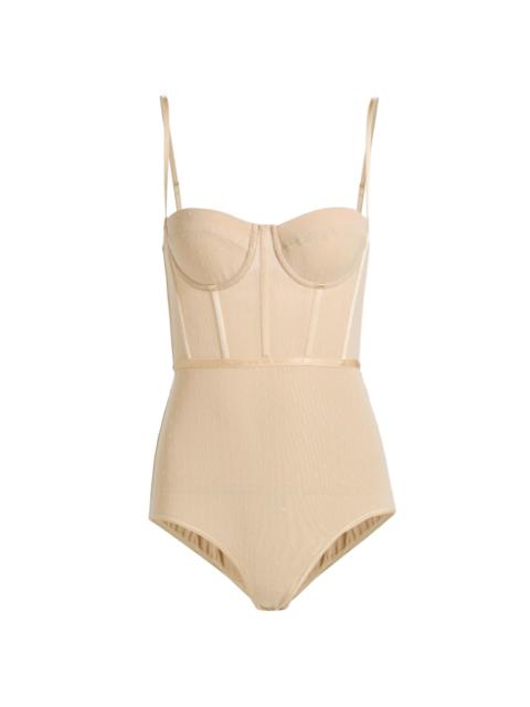 Zimmermann Women's Dot Semi-Sheer Bodysuit - Cream