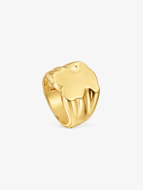 TOUS 15 mm bear Signet ring with 18K gold vermeil Sweet Dolls