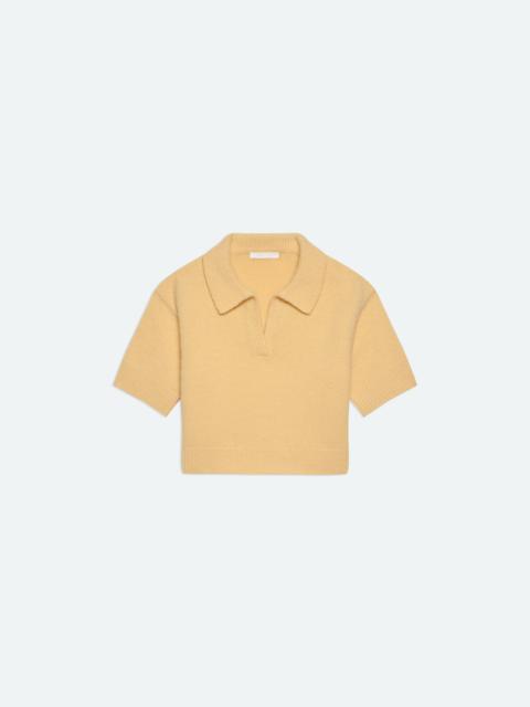 Helmut Lang CROPPED POLO SWEATER