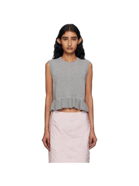CECILIE BAHNSEN Gray Bill Vest