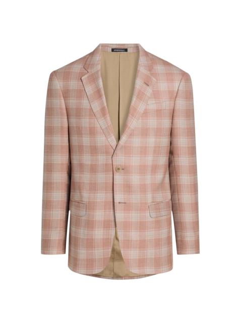 EMPORIO ARMANI Men's Plaid Wool Sport Coat - Chevron Fantasia