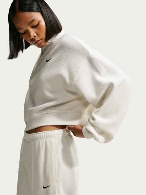 Nike Nike Studio Fleece Medium Weight Plush Women's Oversized 1/4-Zip Cropped Top