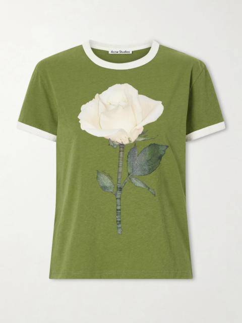 Acne Studios Etza Printed Cotton And Hemp-blend T-shirt
