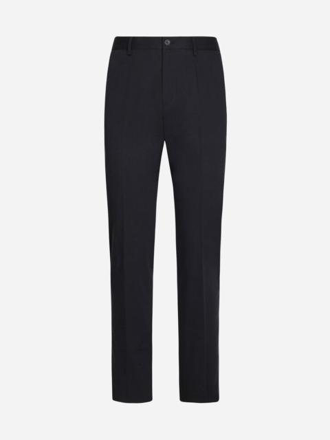 Dolce & Gabbana Stretch cotton pants with branded tag
