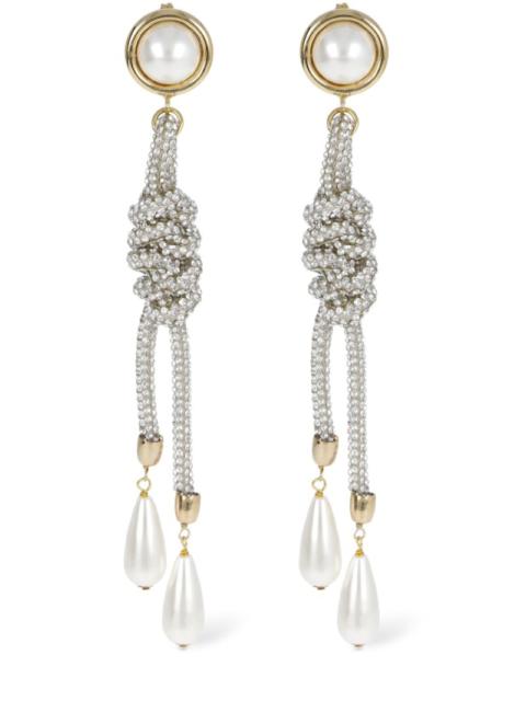 Rosantica Gaia crystal & faux pearl earrings